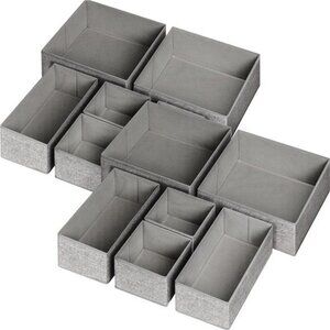Drawer Organizers 12 Pack Closet Storage Bins for Clothes Socks Underwear